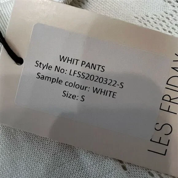 Les Friday Women's White Beach Pants Wide Leg Size S Resort Wear Knit wear NWT - Picture 12 of 15